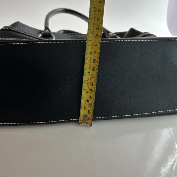 Nwot Vintage Tommy Hilfiger Satchel/Handbag in Black and Green Lining - Picture 13 of 13